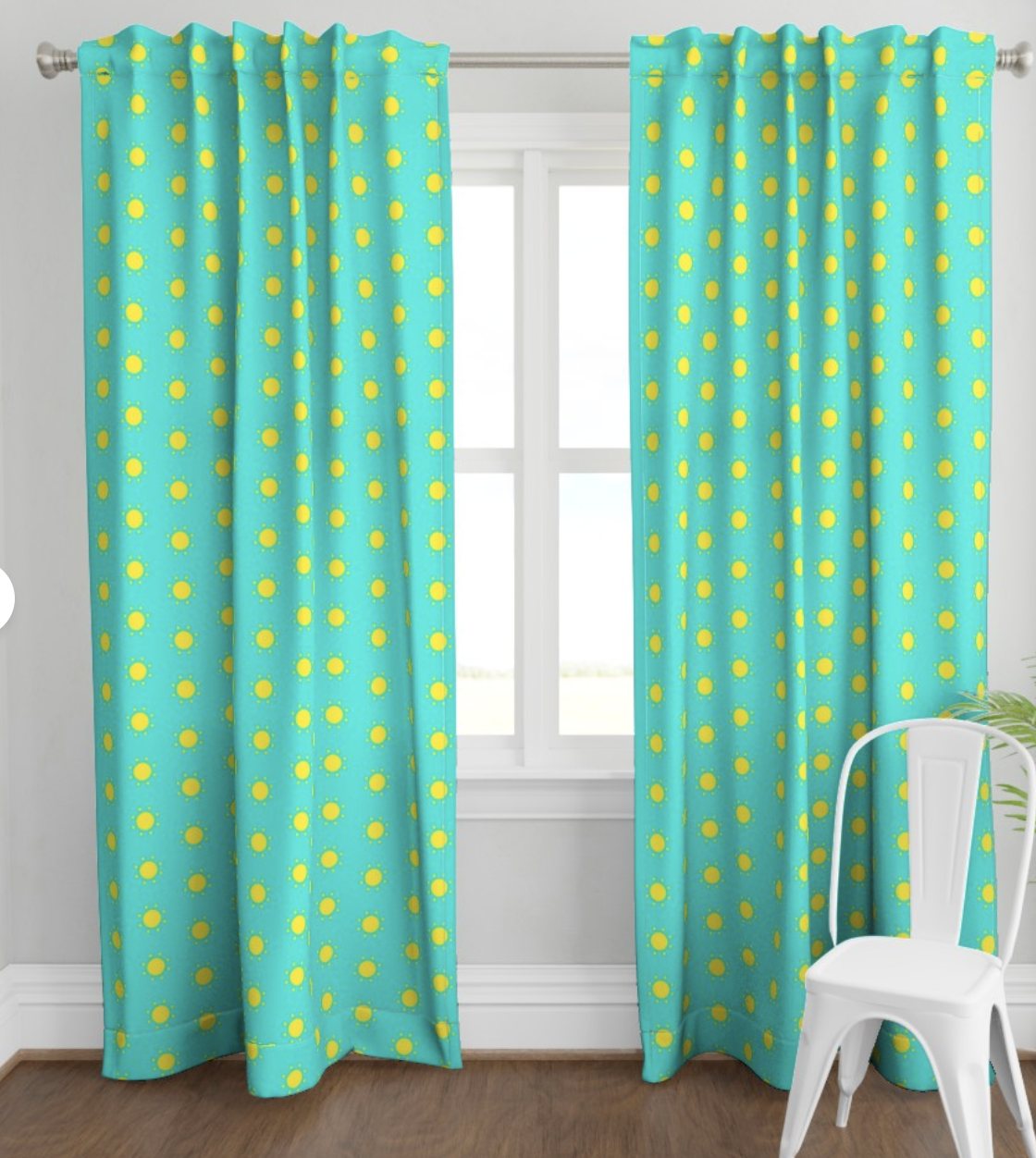 Sunshine pattern on curtains