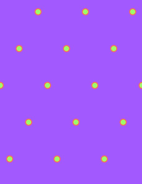 Electric Rose Garden · Lime Dots pattern