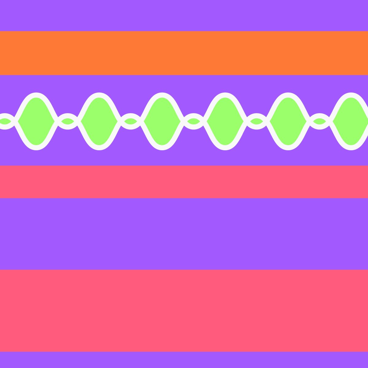 Electric Rose Garden · Multi-Stripe pattern