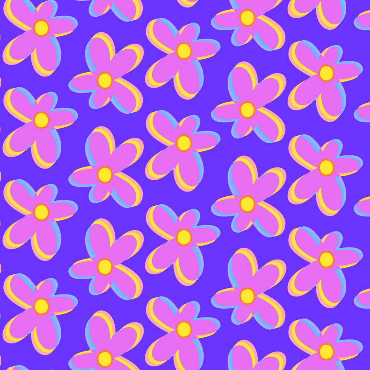 Pool Party Forever — Chrome Daisies pattern